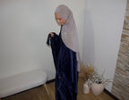 Abaya à Col montant Bleue