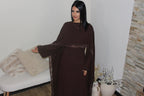 Robe dentelle ceinturé à la taille Choco