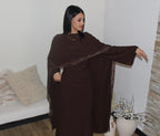 Robe dentelle ceinturé à la taille Choco