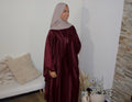 Abaya à Col montant Bordeaux