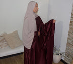Abaya à Col montant Bordeaux