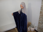 Abaya à Col montant Bleue