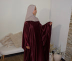 Abaya à Col montant Bordeaux