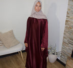Abaya à Col montant Bordeaux