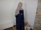 Abaya à Col montant Bleue
